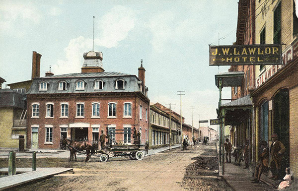 Vue d’une partie de la fonderie Carrier &amp; Lainé et de la sta