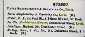 Scies Mercier - Lloyd's Register of shipping - 1921